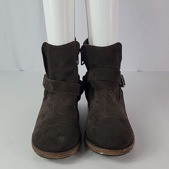 All Saints Suede Leather Harness Women's Ankle Boots - Picture 7 of 13